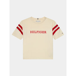 Tommy Hilfiger Tommy Hilfiger Футболка Monotype Varsity KG0KG07717 D Бежевий Relaxed Fit