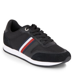 Tommy Hilfiger Tenisice Tommy Hilfiger Essential Stripes Runner FW0FW07450 Black BDS