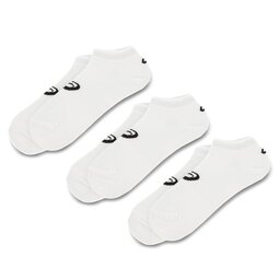 Asics Σετ 3 ζευγάρια κοντές κάλτσες unisex Asics 3PPK Ped Sock 155206 White 0001