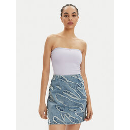 Tommy Jeans Tommy Jeans Marškinėliai Essential DW0DW17989 Violetinė Slim Fit