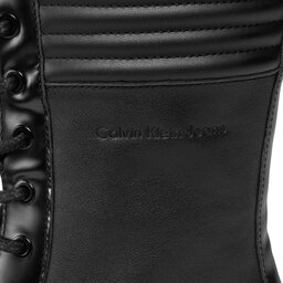 

Ботильйони Calvin Klein Jeans Flatform Knee Boot Laceup Lth Wn YW0YW01137 Triple Black 0GT, Чорний