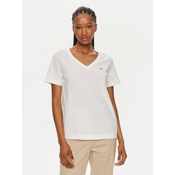 Gant Gant Majica Shield 4200750 Bela Regular Fit