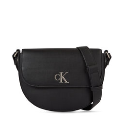 Calvin Klein Jeans Handväska Calvin Klein Jeans Minimal Monogram Saddle Bag22 T K60K611226 Black BDS