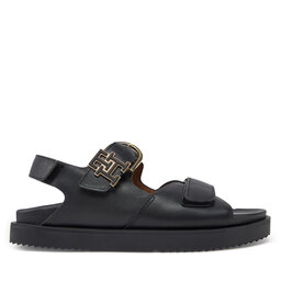 Tommy Hilfiger Sandali Tommy Hilfiger Leather Sporty Sandal FW0FW08799 Nero