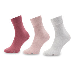 Skechers 3 pares de calcetines altos para mujer Skechers SK41009 Chalk Pink Melange 4300