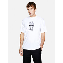 Sisley Sisley Marškinėliai 3I1XS103I Balta Regular Fit