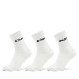 adidas Дълги чорапи unisex adidas Linear Crew Cushioned Socks 3 Pairs HT3455 Бял