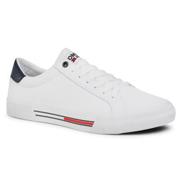 Tommy Jeans Πάνινα παπούτσια Tommy Jeans Essential Leather Sneaker EM0EM00488 White YBR