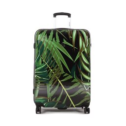 Saxoline Stor hård resväska Saxoline Sx Palm Leaves 1460H0.71.10 Svart