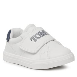 Tommy Hilfiger Sneakersy Tommy Hilfiger Logo Low Cut Velcro Sneaker T1B9-32840-1355 S White/Blue