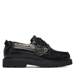 Tommy Jeans Halbschuhe Tommy Jeans Archive '01 Boat Shoe Lthr EM0EM01705 Schwarz