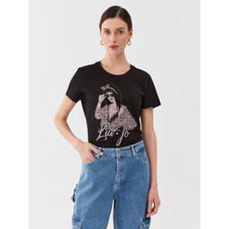 Liu Jo Liu Jo Marškinėliai 5F3135 JS923 Juoda Regular Fit