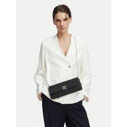 Calvin Klein Handtasche Calvin Klein Emblem Hw Pebble Clutch LV04F3740G Schwarz