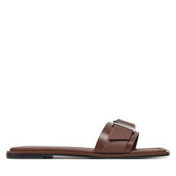 Calvin Klein Şlapi Calvin Klein Flat Slide W/Buckle - Lth HW0HW02490 Maro