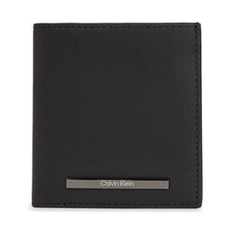 Calvin Klein Velká pánská peněženka Calvin Klein Modern Bar Trifold 6Cc W/Coin K50K511836 Černá