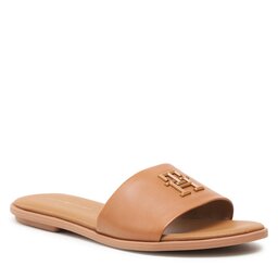 Tommy Hilfiger Șlapi Tommy Hilfiger Th Pop Mule FW0FW07097 Summer Cognac GU9