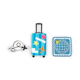 

Прикраса для взуття Crocs Jibbitz Travel 3 Pack 10010332 Голубий