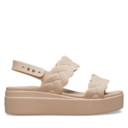 Crocs Sandály Crocs Brooklyn Woven Upper LW 209977 Béžová
