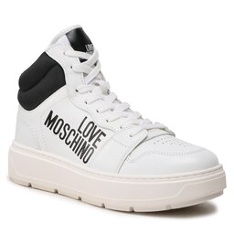 LOVE MOSCHINO Snīkeri LOVE MOSCHINO JA15284G1GIAC10A Bianco/Nero