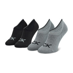 Calvin Klein Súprava 2 párov krátkych pánskych ponožiek Calvin Klein 701218716 Mid Grey Melange 003
