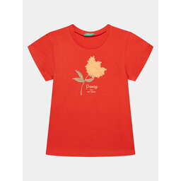 United Colors Of Benetton United Colors Of Benetton Póló 3I1XG10E1 Piros Regular Fit