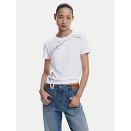 Desigual Desigual Camiseta Charly 25WWTK08 Blanco Regular Fit