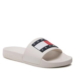 Tommy Jeans Чехли Tommy Jeans Flag Pool Sld Ess EN0EN02115 Ecru TCR