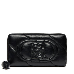 Liu Jo Голям дамски портфейл Liu Jo Ecs Xl Zip Around AF4140 E0022 Черен