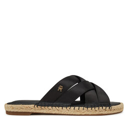 Tommy Hilfiger Espadrile Tommy Hilfiger Satin Espadrille Mule FW0FW08502 Crna