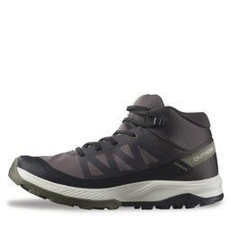 

Трекінгові черевики Salomon Outrise Mid Gtx W GORE-TEX L47160700 Shale/Black/Deep Lichen Green, Чорний