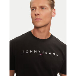 Tommy Jeans Tommy Jeans Marškinėliai Linear Logo DM0DM20744 Juoda Regular Fit