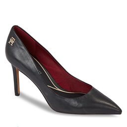Tommy Hilfiger Pantofi cu toc subțire Tommy Hilfiger Essential Pointed Pump FW0FW07533 Black BDS