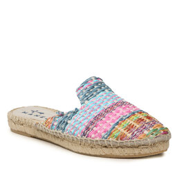 Manebi Espadrillos Manebi Raffia Yute Mix Mules G 6.1 M0 Fucsia Blue Mix