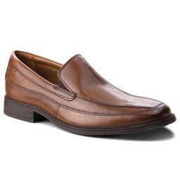Clarks Polobotky Clarks Tilden Free 261300987 Dark Tan Leather