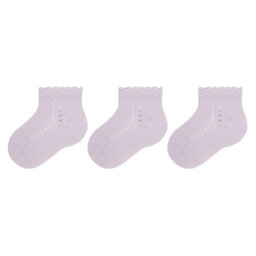 Condor Lot de 3 paires de chaussettes hautes enfant Condor 2.569/4 Mauve 0124
