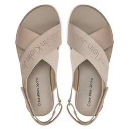 

Босоніжки Calvin Klein Jeans Flatform Sandal Sling In Mr YW0YW01362 Triple Eggshell ACF, Бежевий