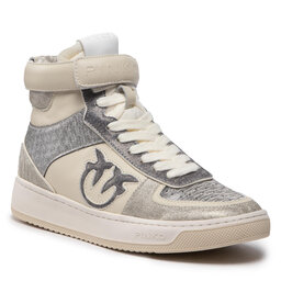 Pinko Сникърси Pinko Occitania Basket Hi Sneaker AI 22-23 BLKS1 1H214W A08W Argento Ch HB9