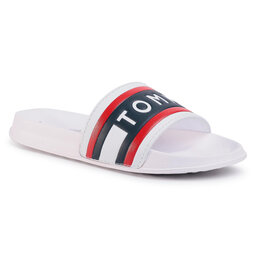 Tommy Hilfiger Ciabatte Tommy Hilfiger Maxi Lettering Print Pool Slide T3B0-30757-0904 S White/Red Blue Y005