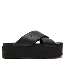 Calvin Klein Jeans Şlapi Calvin Klein Jeans Flatform Cross Mg Uc YW0YW01349 Negru
