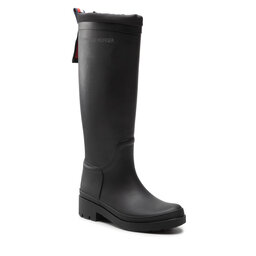 Tommy Hilfiger Gummistiefel Tommy Hilfiger Th Overknee Rainboot Monogram FW0FW06868 Black BDS