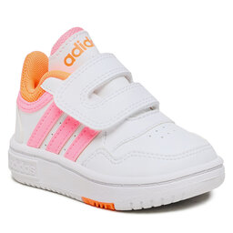 adidas Buty adidas Hoops H03859 White/Pink/Orange
