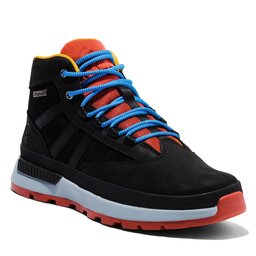 Timberland Schnürschuhe Timberland Euro Trekker Mid Leather TB0A62EM0151 Black Nubuck w Red