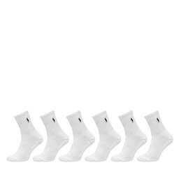 Polo Ralph Lauren Комплект 6 чифта дълги чорапи детски Polo Ralph Lauren 444974056001 Бял