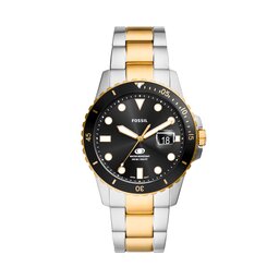 Fossil Zegarek Fossil Blue FS6031 Black/Gold/Silver