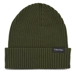 Calvin Klein Căciulă Calvin Klein Classic Cotton Rib Beanie K50K510982 Dark Olive MRZ