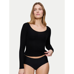 Triumph Triumph Pyjama-Bluse Bauty Layers 10225060 Schwarz Slim Fit