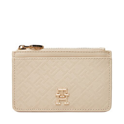 Tommy Hilfiger Estuche para tarjetas de crédito Tommy Hilfiger Th Distinct Long Cc Holder Mono AW0AW17401 Écru