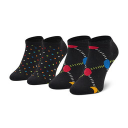 Happy Socks Moteriškų trumpų kojinių komplektas (2 poros) Happy Socks MID02-9300 Juoda