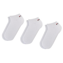 Fila Σετ 3 ζευγάρια κοντές κάλτσες unisex Fila Calza F9100 White 300