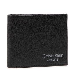 Calvin Klein Jeans Cartera grande para hombre Calvin Klein Jeans Micro Pebble Biflod W/Coin K50K508902 BDS